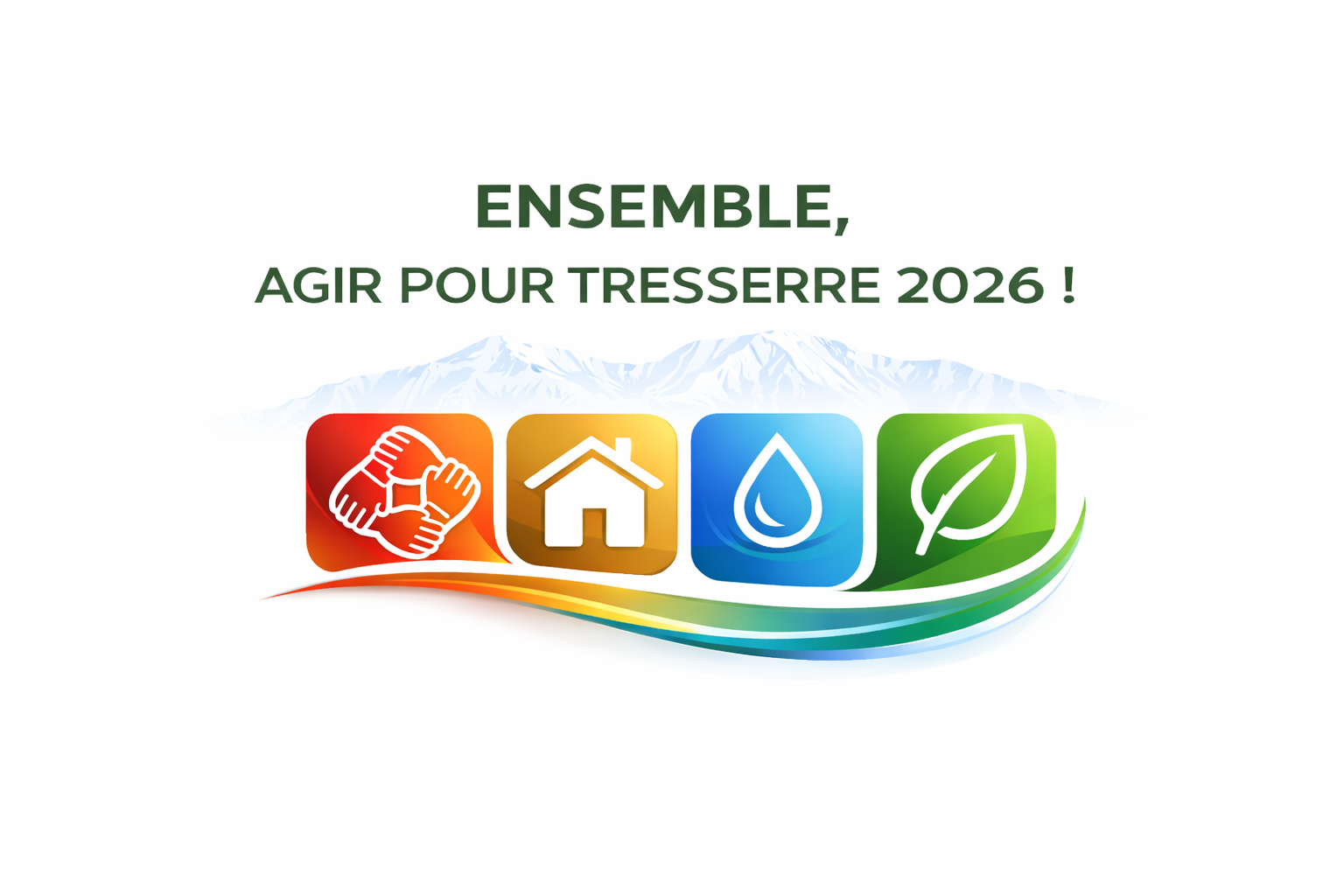 Logo, Ensemble, agir pour Tresserre 2026
